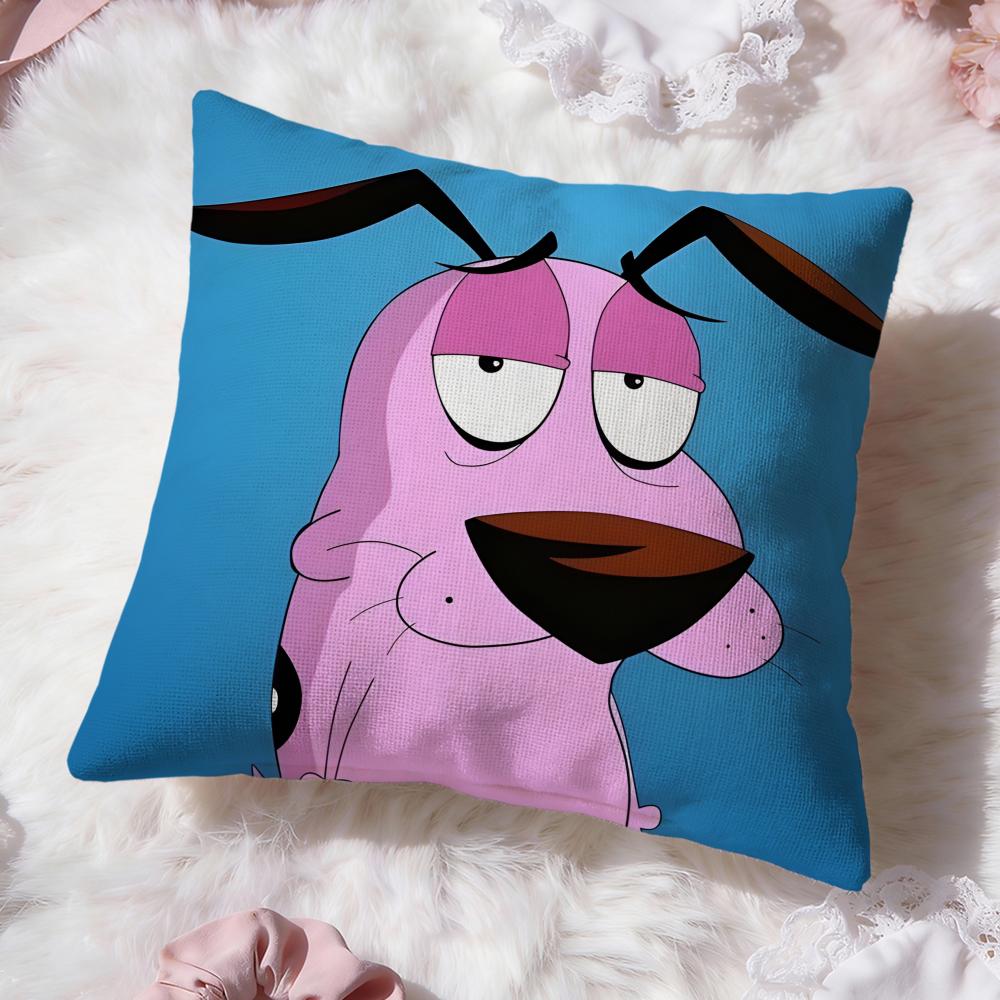 Courage the Cowardly DogS Cushion Cover Premium Comfort Reversible Pillow Cove -Two in One Design for Any Room & Car Interior