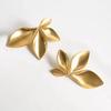 925 Silver Needle Korean Fashion Leaf Flower Earrings For Women Metal Earings Jewelry  Trending Women's Golden Color Earring