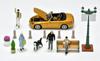 Geocolle Car Snap 22a Urban Street Corner 2 ABS Partially Mini Car Set 64# resin/PVC Dolls/accessories (painted, Assembled) + Die-cast