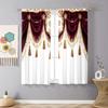 2pcs Palace luxury curtains   pole pocket design   protect privacy   suitable for decoration in various scenes  Wine red curtains