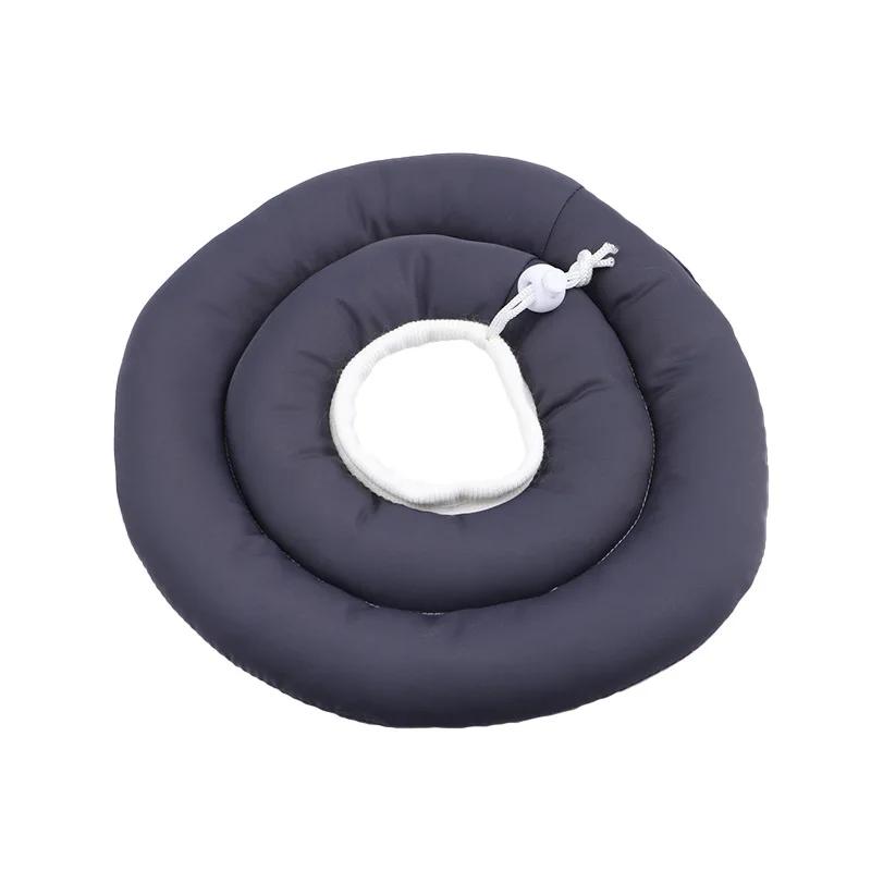 

Елизаветинский воротник однотонный для собак, регулируемый шнурок на шее, водонепроницаемый защитный воротник-пончик, предотвращает укусы и царапанье 25cm 1pcs темно-серого