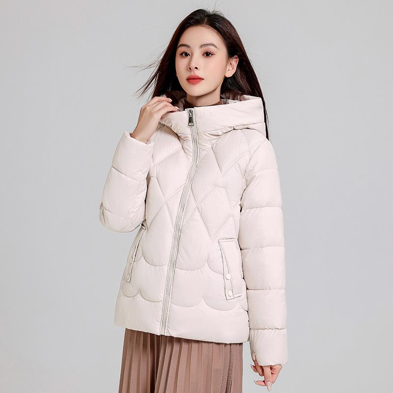Women's Windproof Lightweight Fluffy Hooded Warm Cold Loose Short Casual Sports High Quality Fabric Jacket Cotton Jacket Coat