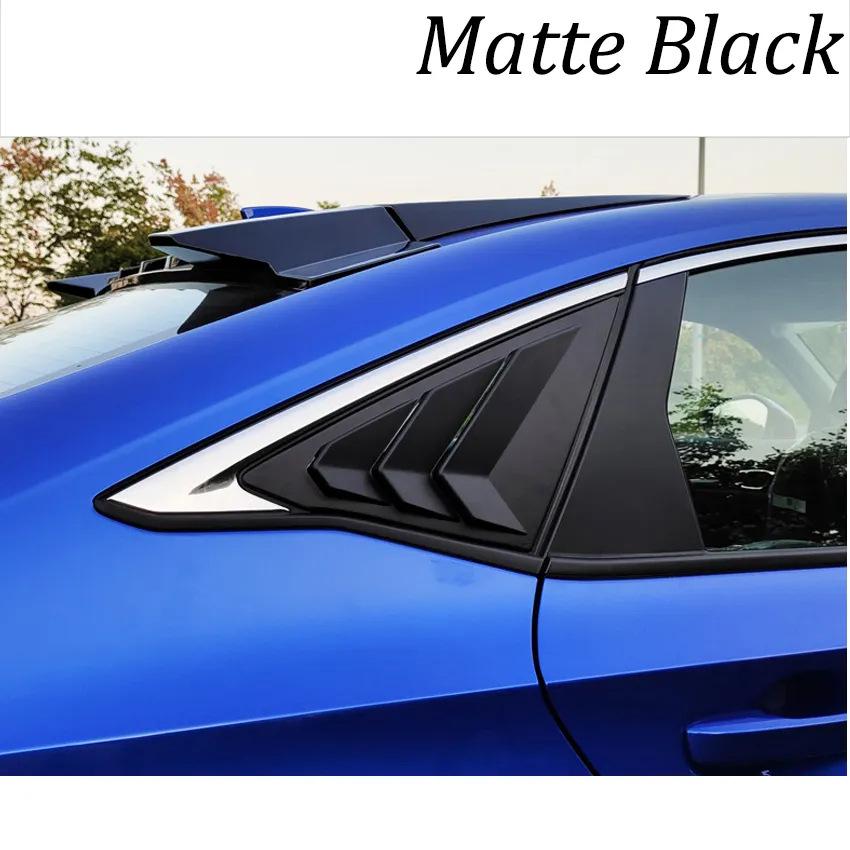 Glossy Black Rear Triangle Louvers for 2022 Honda 11th Gen Civic (Sport Version)