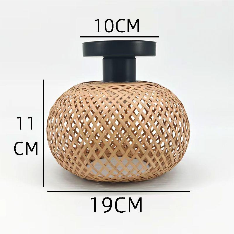 Bamboo Zen Pendant Light: Artistic Bamboo Weave Lantern for Tea Rooms and Tables