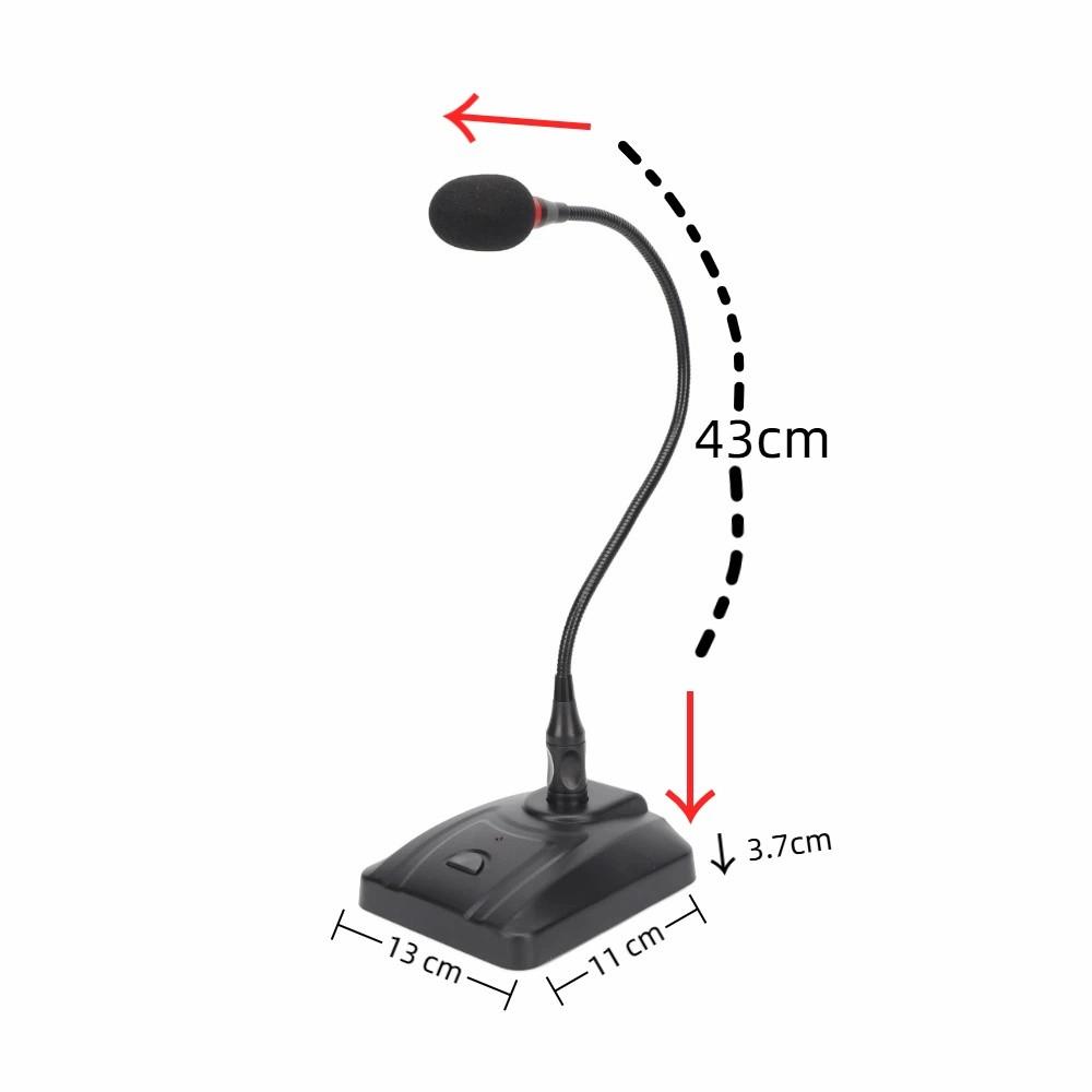 6.35mm Connector Desktop Wired Microphone Cardioid Pattern Podcast Condenser Mic For Lecture