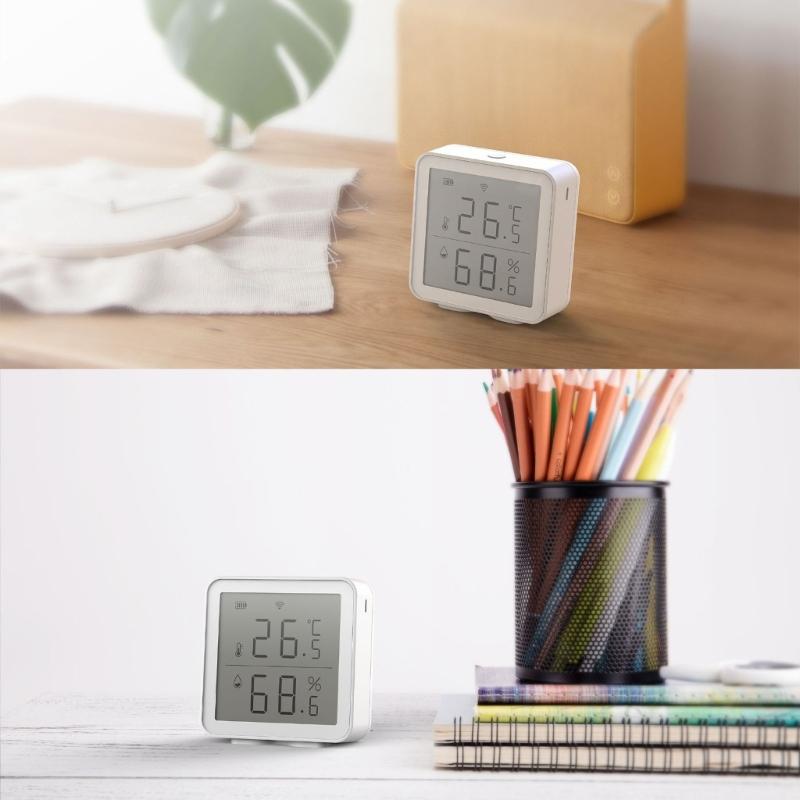 Wireless Digital Indoor Thermometers Hygrometer Supports 2.4G WiFi Temperature Humidity Meter for Homes Greenhouses & P