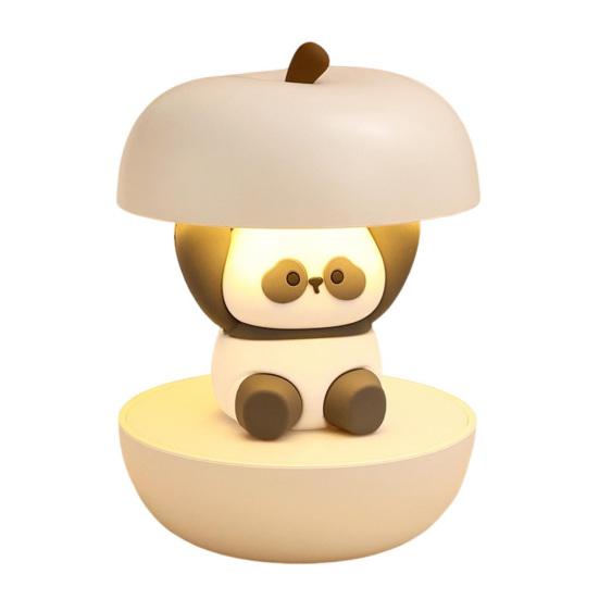 

Apples Panda Night Light USB Rechargeable LED Bedside Lamp Ambient Light Christmas Festival Cute Mood бежевый