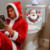 Weihnachten Weihnachtsmann Fensteraufkleber Selbstklebend Abnehmbar Weihnachtsmann Durchbruch-Effekt Wandaufkleber für Toilette Badezimmer Küche