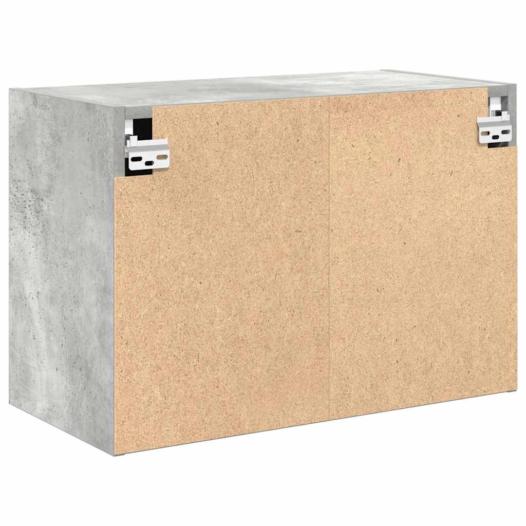 Armários de Parede de Garagem 2 Peças. Concreto Cinza Madeira Colada