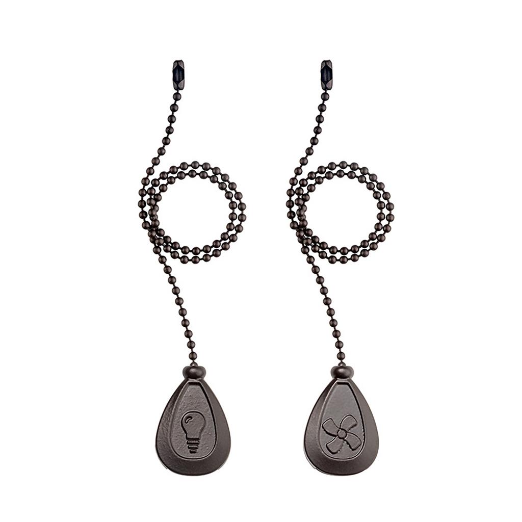 2pcs Ceiling Fan & Light Pull Chain Extensions Decorative Pendants with Connectors Elegant Ceiling Fan Pull Chains set