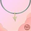 Copper Colored Zircon Golden Hummingbird Pendants Charms Fits Genuine Charms Bracelet Women DoItYourself Jewellery Gifts
