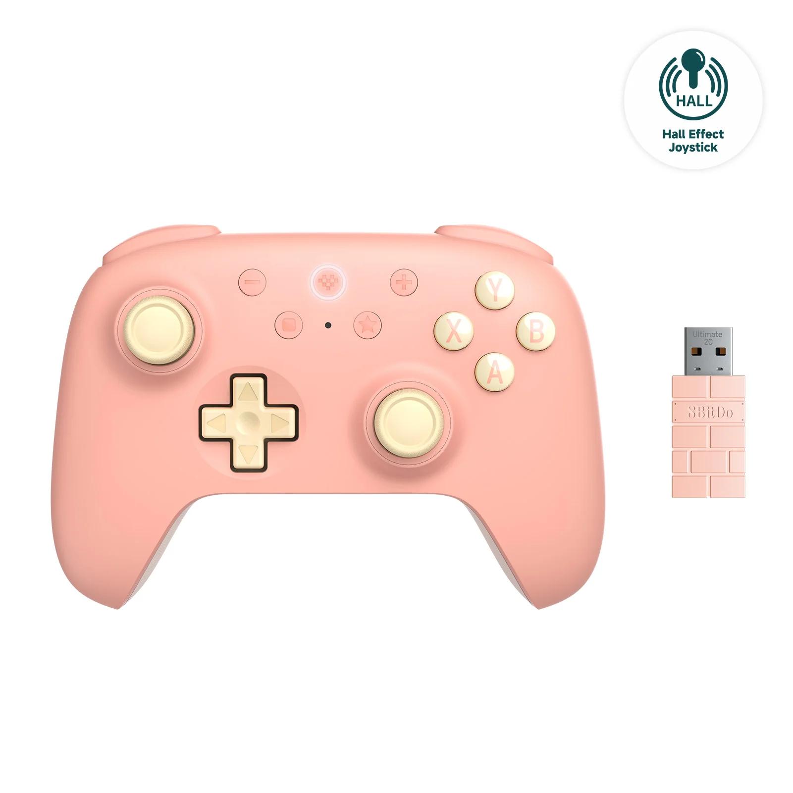 Bezdrátový herní ovladač 8BitDo Ultimate 2C Nová barva Gamepad Joystick pro PC Windows 10/11 Steam Android USB Bluetooth broskvová
