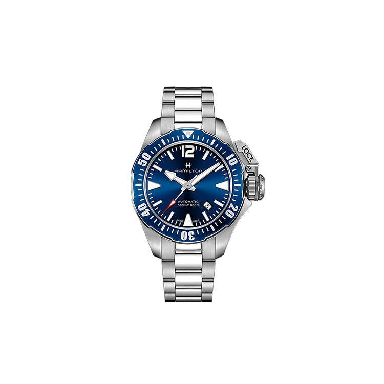 

Hamilton Khaki Navy Series Automatic Mechanical Movement Waterproof Watch 42mm Blue Dial Men watches H77705145 Regular Watch Box,Blue Dial