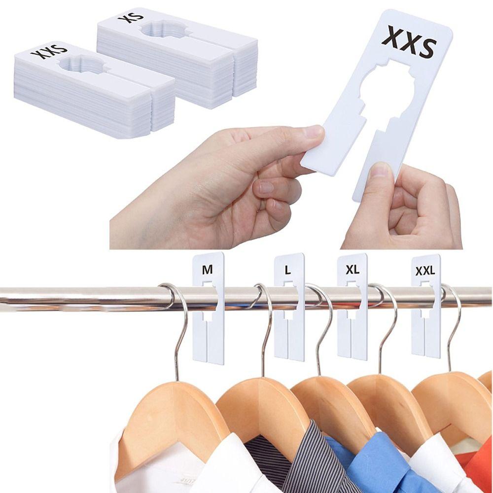 8Pcs Lightweight Closet Hanger Dividers Garment Tags Clothing Size Marking Ring  Boutiques