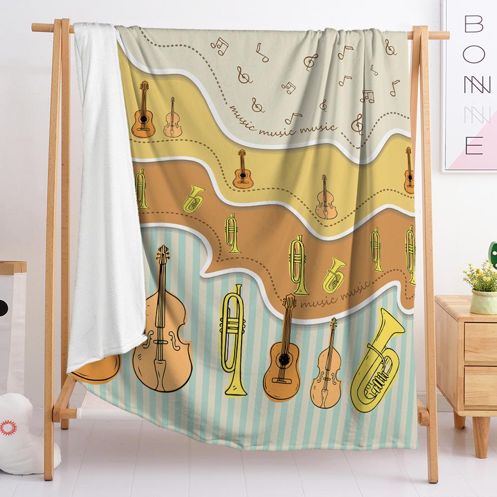 2D Digital Printing, Striped Plaid Blanket Fresh Flannel Blanket eBay Blanket Spring Autumn