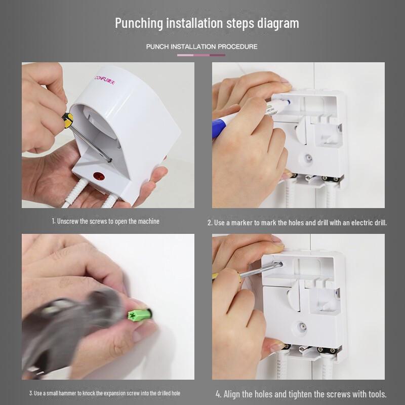 Kangfu Wall-Mounted High-Power Hair Dryer for Hotel Bathrooms