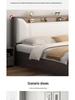 Modern Minimalist Solid Wood Panel Bed - Double (1.8m) or Single (1.2m) for Master Bedroom or Rental Room