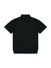 Jeimiweseuteu Half-Zip Jersey Point Collar T-Shirt (Black)