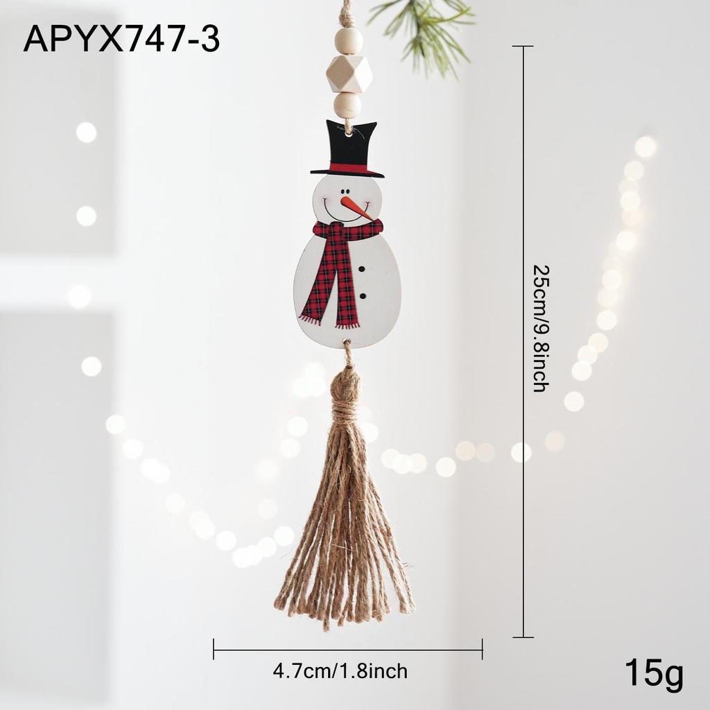 Christmas Wooden Letter Round Ornament - Tree Decoration and Home Décor