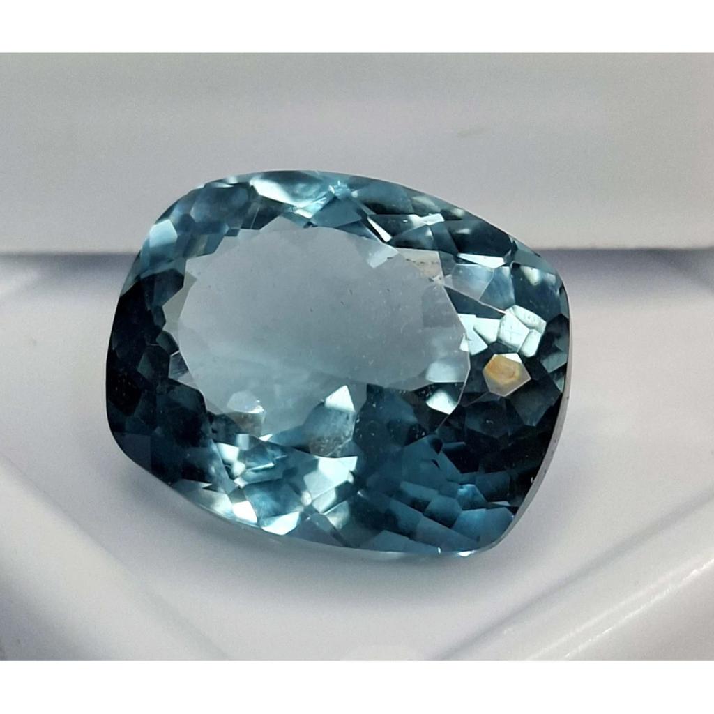 Natural Teal Blue Tourmaline 8-10 Ct Cushion Cut Certified Fabulous Gemstone