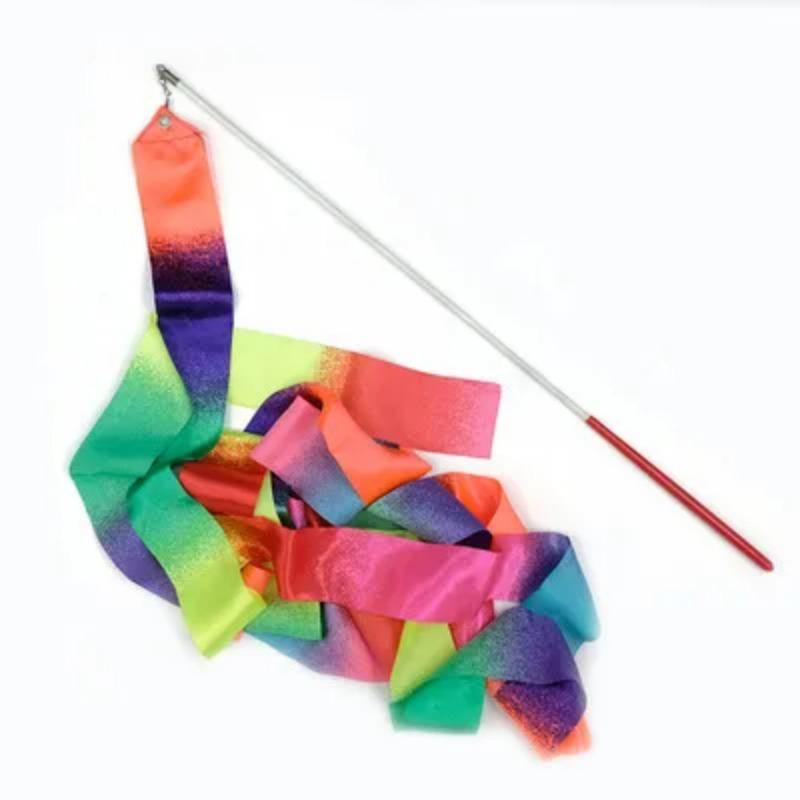 2/4m Gymnastiek Gekleurde Linten Kleurrijke Gymnastiek Linten Ritmische Gymnastiek Uitrusting Dans Lint Ballet Streamer Twirling Rod