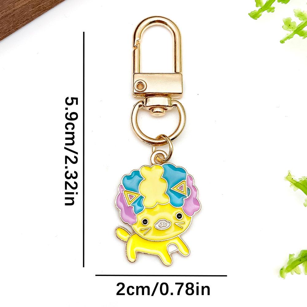 Cartoon Drip Oil Dog Keyring: Schnauzer, Corgi, Pekingese Zinc Alloy Pendant
