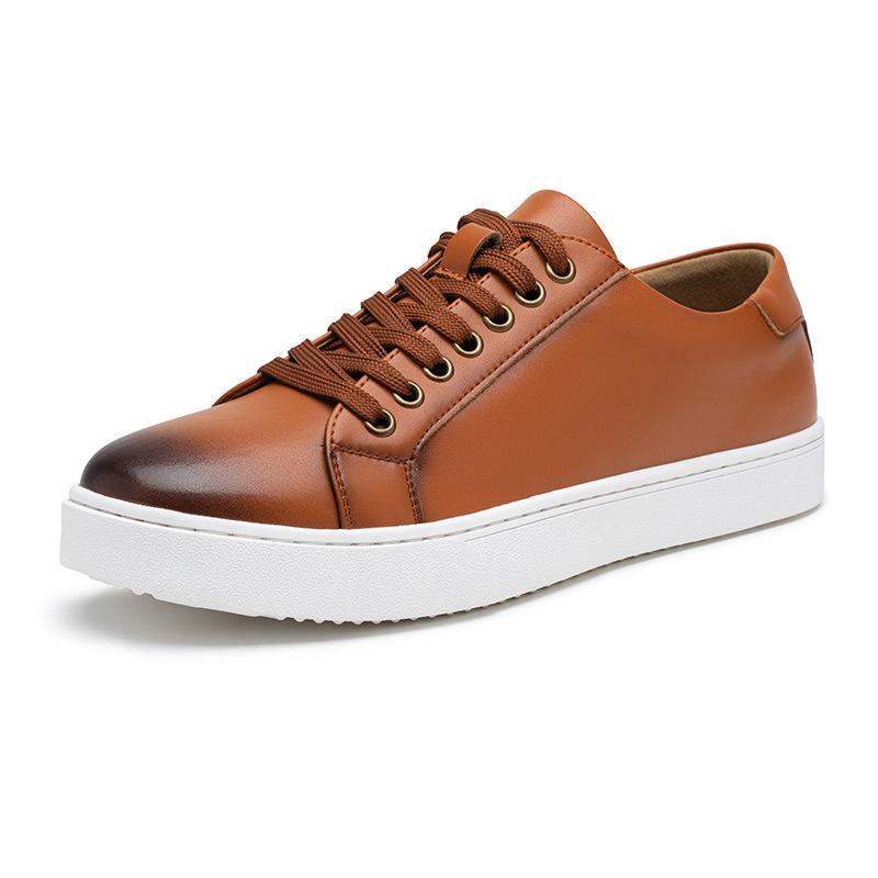 Extra large size men's shoes spring 2025 new trend board shoes British style color polishing casual shoes soft sole white shoes men