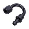 AN6 180 Degree Push Lock Hose Fitting Aluminum Alloy Hose End Fitting for Fuel Oil Cooler Lines