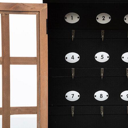 Key Cabinet Milana Black 9 Hooks Wooden
