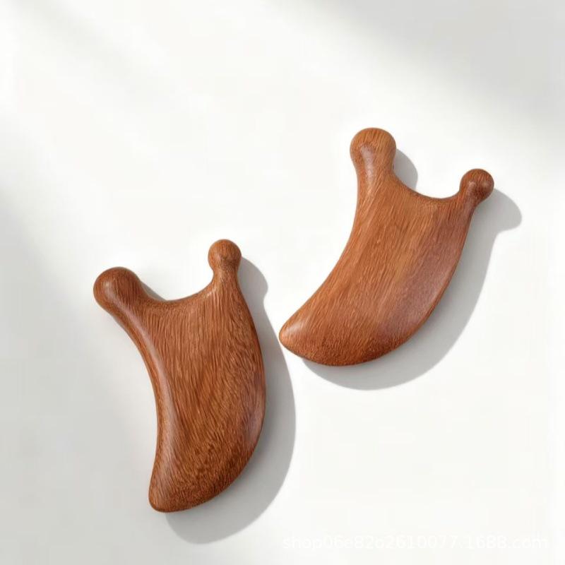 Dragon Phoenix Sandalwood Head Massage Comb with Dolphin Scalp Massager and Five Ball Meridian Decompression.