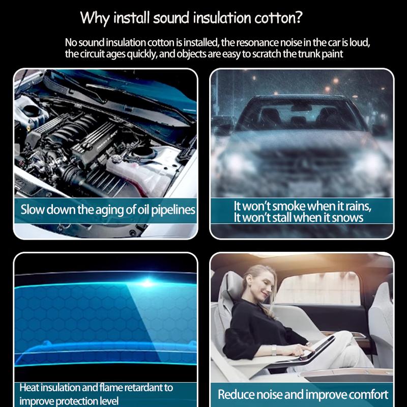 For Hyundai Tucson TL 2016~2021 2017 2018 2019 2020 Car Front hood linin Engine Thermal Insulation Soundproof Cotton Accessories Heat Shields 2