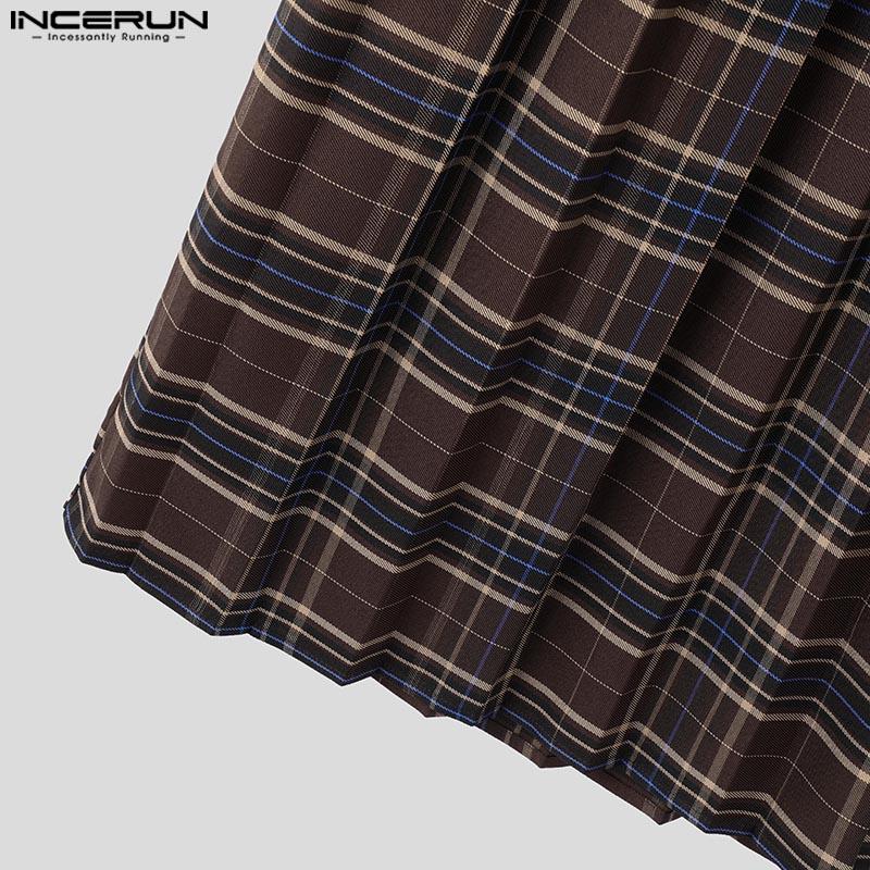 INCERUN Pánské kalhoty s potiskem a bočním zipem v pase