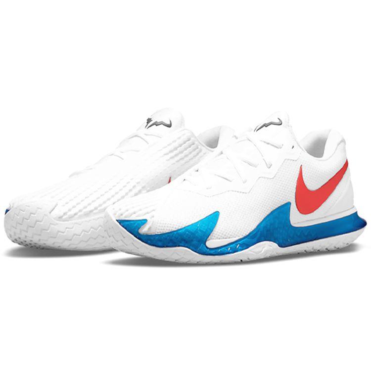 NikeCourt Zoom Vapor Cage 4 Rafa White Binary Blue Red Men Sneakers Chile-Red DD1579-113