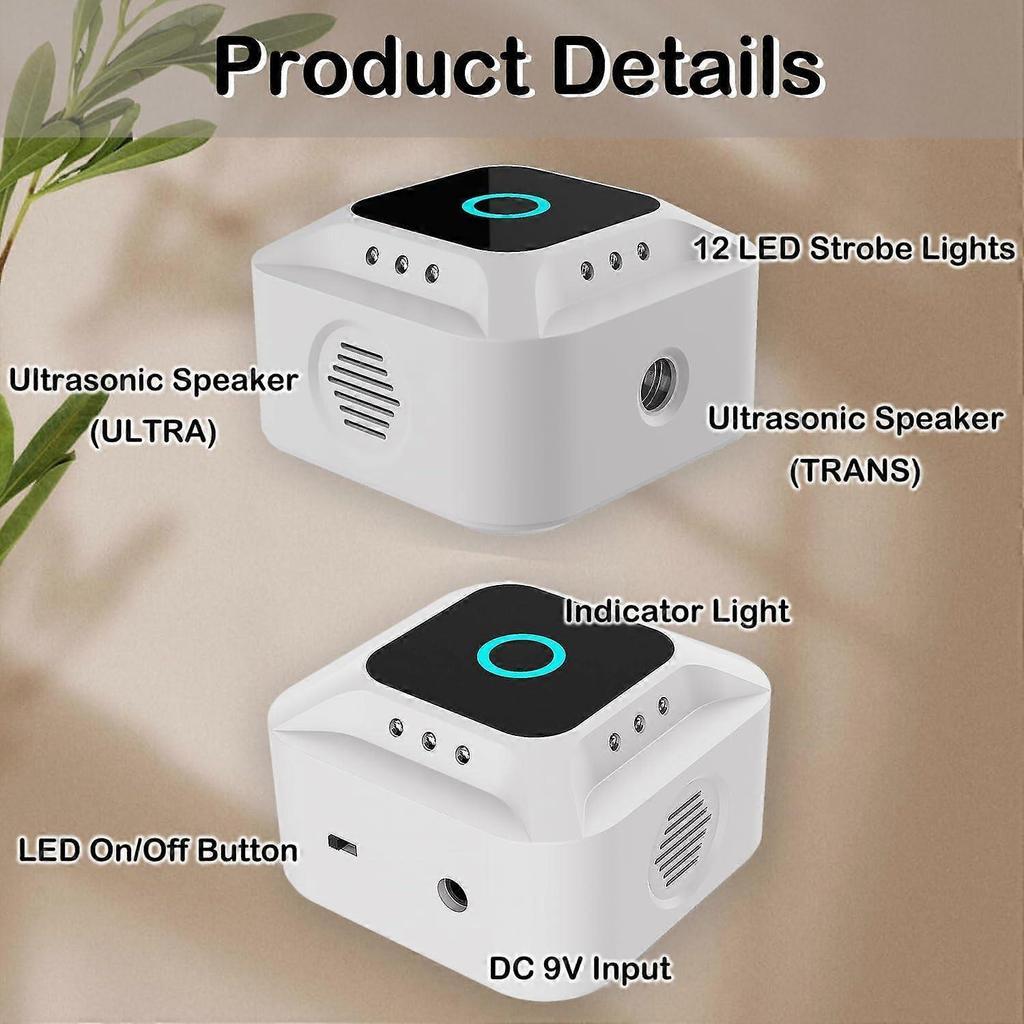 Ultrasonic Mouse Repellent,Indoor Pest Control,Electronic Rodent Repellent for Home,Kitchen, Office, Warehouse, Hotel
