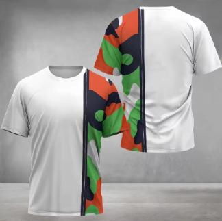 Fashion 3D Printing Fitness T-shirt Men's Outdoor Running Badminton Sports Men's T-shirt Casual Loose Top