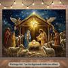 2D Flat Product 1 Piece of Banner Background Depicting the Nativity Scene Including Maryzyc