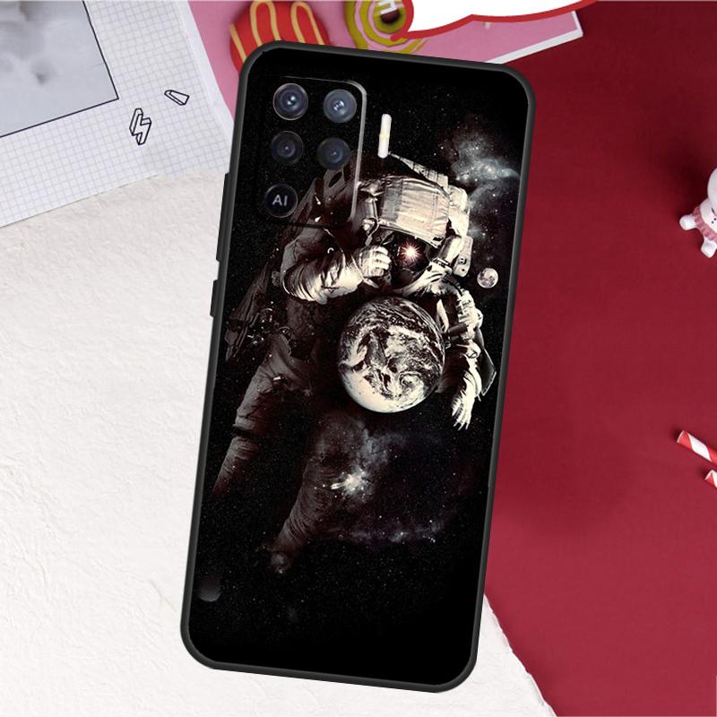 Planet Astronaut Case For Oppo A17 A57 A77 A74 A54 A94 A78 A98 A18 A60 A80 A40 A38 A58 A96 A76 A16 A15 A5 Pro