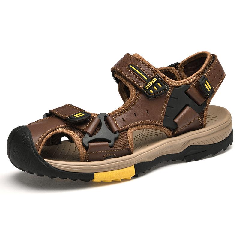 

Сандалии Ximenta bull 2024 новые летние мужские повседневные мягкие подошвы износостойкие нескользящие пляжные туфли с сумкой-головой 38 коричневый