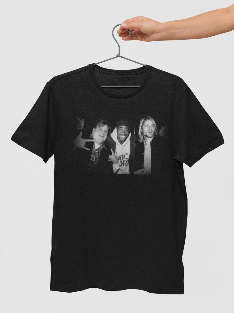 Курт Кобейн Тупак Шакур, Курт Кобейн И Крис Фарли Вечеринка Футболка Унисекс Унисекс Футболка S