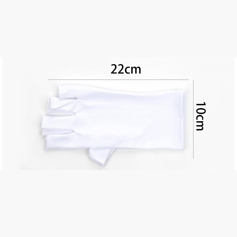 UV-Blocking Half-Finger Gloves for Nail Salons - Protects Against Phototherapy and Radiation 