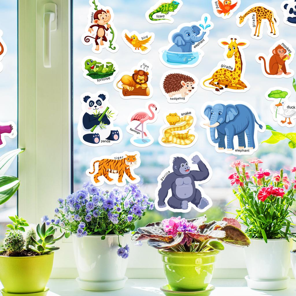 DIY Children's Zoo Jelly Quiet Book Early Education Concentration Development Repeatedly Sticking Zoo Jelly Sticker Book