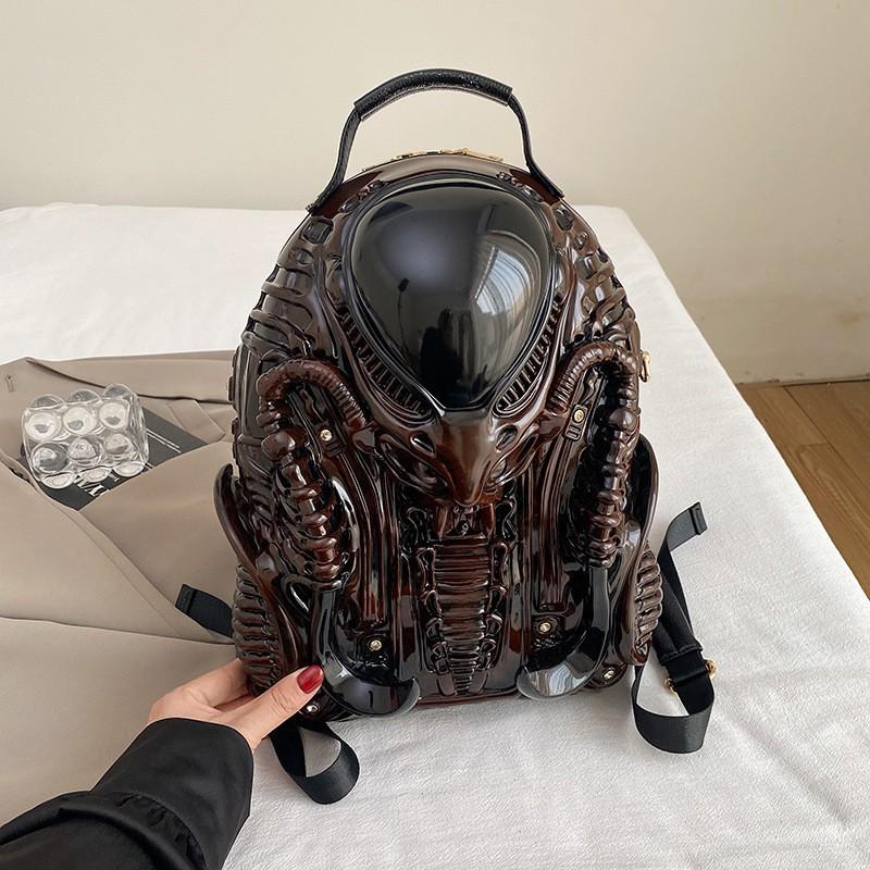Niche Bag Women's Y2k Unique Shaped Backpack Personality Street Punk Style Unisex Commuter