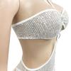 X5751 European Fashion Women's Sequin Backless Fringe Jumpsuit Shorts