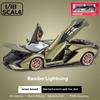 1/18 Lamborghini SIAN Lightning FKP37 Supercar Alloy Diecast Model Hight Simulation Sound Light Toy Holiday Gifts for Children Collection