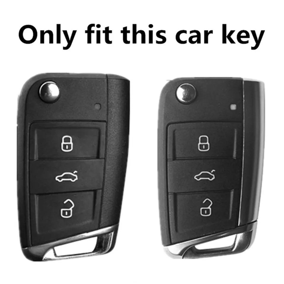 Silicone Key Cover Holder for Skoda Octavia A7 Rapid Kodiaq Fabia Seat Ibiza Leon Ateca for VW POLO Golf 7 Tiguan T-Roc T6 Case