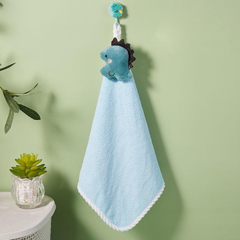 Coral Fleece Cute Cartoon Children's Hand Towel - Thick, Absorbent Small Square Towel