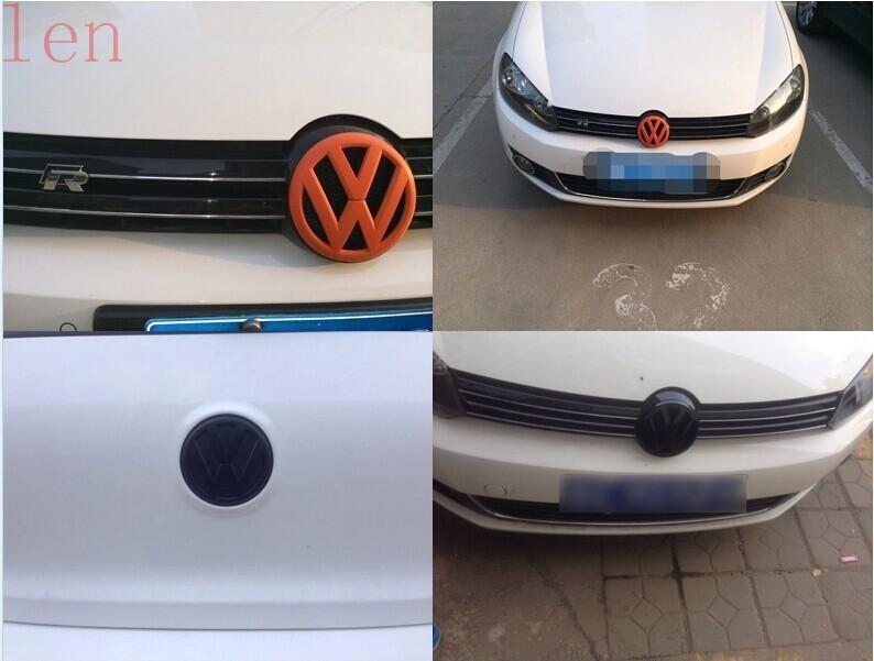 For VW Car Cover Front and Back Grille Emblem Badge Logo Wheel Center Caps for VW Volkswagen Golf 7 MK7 GTI Accessories YEKN-S485
