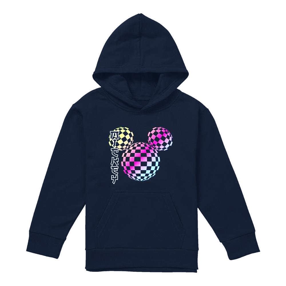 Disney Childrens/Kids Mickey Mouse Checkerboard Gradient Head Hoodie