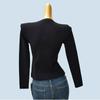 Spring New Elegant Gentle Sweet Heavy Industry Love V-neck Long sleeve Slim fit Cardigan Outerwear Knit Top