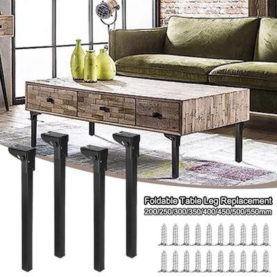 Metal Collapsible Table Legs Feet Bed Sofa Support Legs for Couch Cabinet Nightstands Wardrobe
